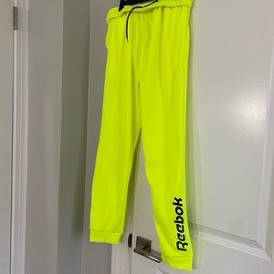 Neon yellow sweatpants